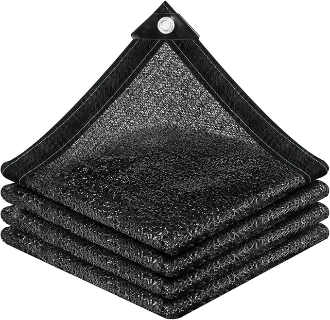 50% Sunblock Shade Cloth Net Black Resistant - 20x30 Ft Garden Shade Mesh Tarp for Plant Cover, Greenhouse, Chicken Coop, Kennels, Tomatoes Plants