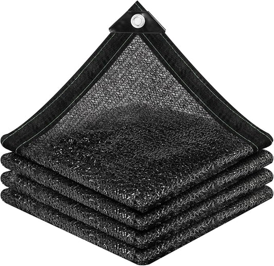 50% Sunblock Shade Cloth Net Black Resistant - 20x30 Ft Garden Shade Mesh Tarp for Plant Cover, Greenhouse, Chicken Coop, Kennels, Tomatoes Plants