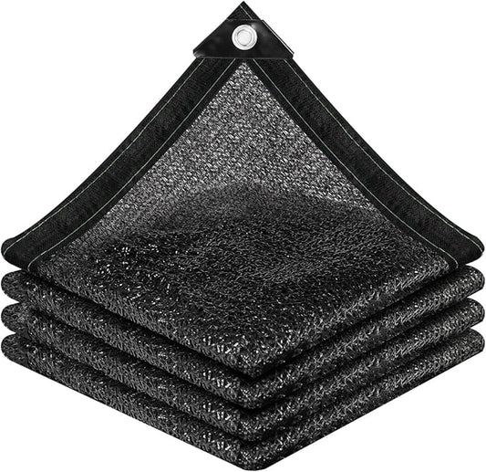 50% Sunblock Shade Cloth Net Black Resistant - 10x20 Ft Garden Shade Mesh for Plant Cover, Greenhouse, Chicken Coop, Kennels, Tomatoes Plants