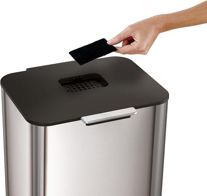 Joseph Joseph Trash Can Odor Filters, Smell Absorbing Refills for Food Waste Caddy, Compost Bin, Activated Carbon Deodorizer - Pack of 6