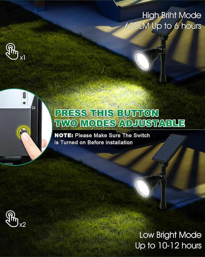 Solar Spot Lights Outdoor, Upgraded 18 LED Flag Pole Lights Solar Powered, Waterproof Landscape Spotlight for Outside Sign, Statue, Palm Tree, Yard, Garden, House Uplighting, Cool White