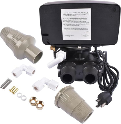 110V 5600 Water Softener 12 Day Control Timer Valve for Water Filter Softener Resin Tanks 9''-11' Diameter Timed Water Softener Control Valve