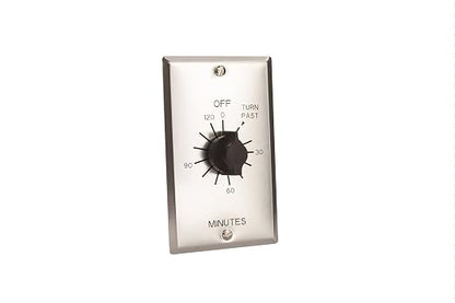 C Series Commercial Style Spring Wound Auto Off In-Wall Time Switch, 2 Hours Timer Length, SPST Switch Type