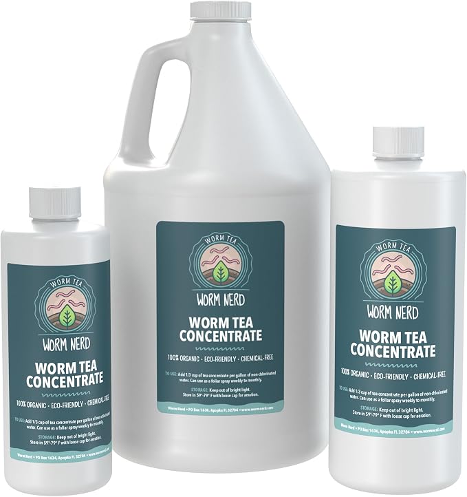 Arcadia Garden Products Worm Nerd’s Worm Tea Concentrate for Gardening, Orchids, Lawn Care, 1qt, Clear, (WN12) *Cannot Ship to Hawaii*