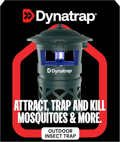 DynaTrap DT1130-GRSR 1/2 Acre Mosquito & Flying Insect Outdoor Trap and Killer – Kills Mosquitoes, Flies, Wasps, Gnats, & Other Flying Insects - Bug Zapper Alternative – Green