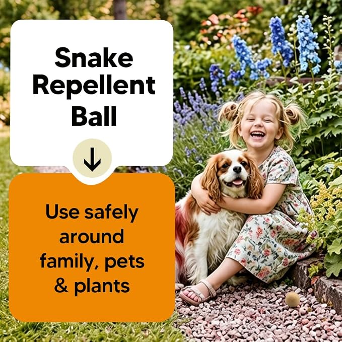 Snake Repellent for Outdoors, Snake Repellent Indoor, Snake Deterrent for Yard Pet Safe, Snake Out Repellant for Garden/Lawn/Garage - 8 Pack