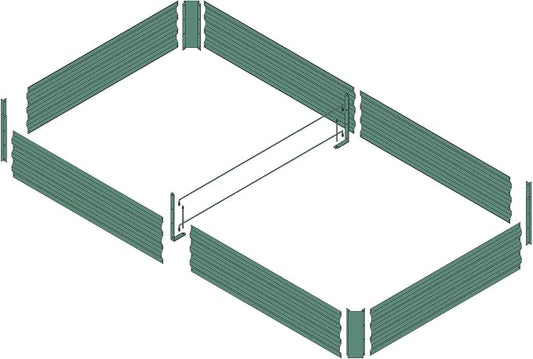 8x4x1ft Green Metal Raised Garden Bed Kit, Galvanized Outdoor Planter Box for Vegetables, Flowers, Herbs, and Succulents,240 Gallon Capacity