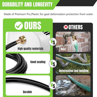 13FT Dehumidifier Drain Hose 3/4" FHT,Leakproof Dehumidifier Hose with Rustproof Durable Connector,Thickened drain hose for dehumidifier indoor,Perfectly Compatible with Most Brands of Dehumidifiers