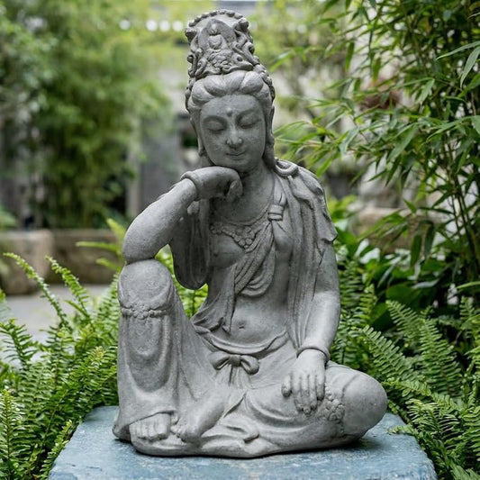 19" Guan Yin Buddha Statue for Home & Garden Zen Meditation Decor | Quan Yin | Kwan Yin | Female Buddha Figurine | Indoor & Outdoor Patio Decor | Spiritual Accent