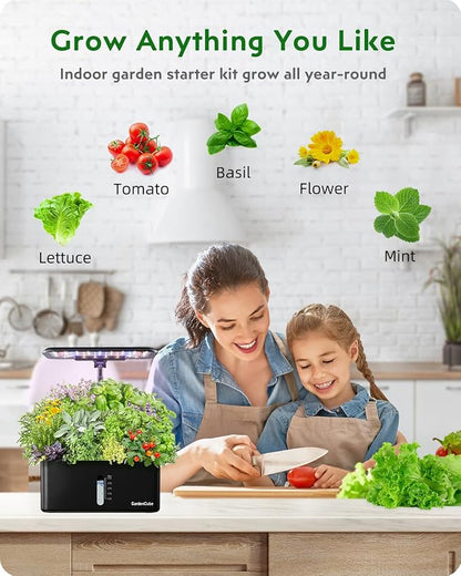 GARDENCUBE 52pcs Hydroponics Pods Kit Compatible with AeroGarden | 24 Sponges, 24 Pod Labels, 400ml A&B Nutrients, Tweezer, Grow Anything Supplies for Most Brands