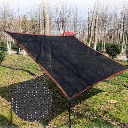 winemana 70% Black Shade Cloth, 8 x 12 FT Durable Mesh Tarp with Grommets, Resistant Garden Sun Shade Netting with Taped Edge for Plant Cover, Greenhouse, Patio, Tomatoes, Chicken Coop, Barn Kennel