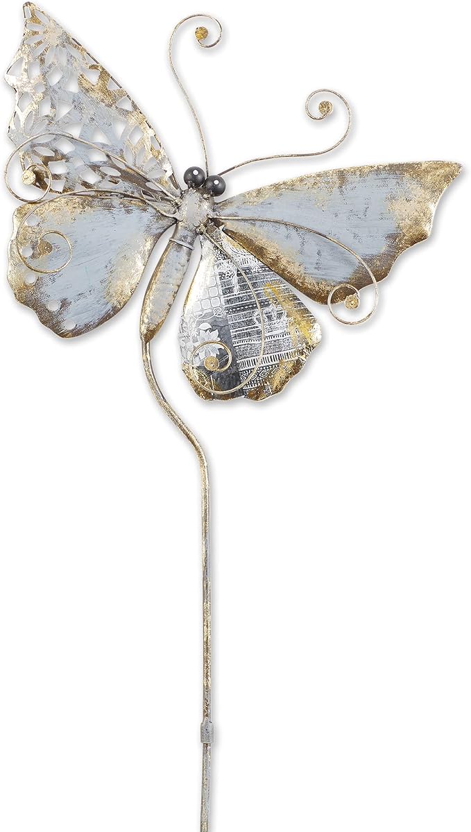 DII Iron Garden Stake Collection 3-Dimensional, Mixed Media, Butterfly, Medium