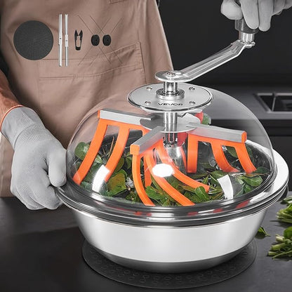 VEVOR Bud Leaf Bowl Trimmer 13", Spin Cutting Machine with Clear Visibility Lid, Sharp Stainless Steel Blades, Wet & Dry Trimming for Buds, Leaves, Hydroponics, Hand Pruner Included (Upgraded Version)