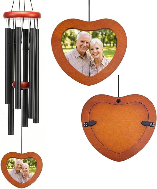 Photo Frame Design Wind Chimes for Outside Soothing Melodic Wind Chime 26" to Create a Zen Atmosphere. Sympathy/Memorial Gift, Indoor Outdoor Garden Patio Decoration