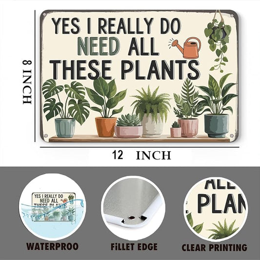 mmiishe Vintage Garden Signs Metal Wall Decor Garden Gifts for Women Men Green House Decor Metal Art for Home Gate Club Patio Porch8x12 Inch Plant Accessories Birthday Anniversary Decoration