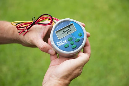 Hunter NODE-200 Battery Operated Sprinkler Timer, 2 Zone Waterproof Irrigation Controller for Valve Boxes, Easy Programming (Solenoid Not Included)