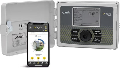 Orbit B-hyve Smart Indoor/Outdoor Sprinkler Controller - 12-Zone - App Controlled Smart Controller with Custom Irrigation Schedules - Weatherproof Multi-Zone Sprinkler System - 57950