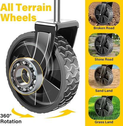 Collapsible Wagon Cart with Wheels, Compact 360 lb Folding Cart,Pitch Black | Portable utility wagon for groceries, shopping, camping, garden, sports, picnics, laundry, apartment errands and small hauls