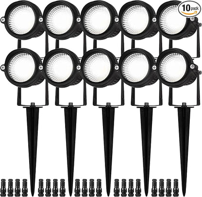 5W Spot Lights Outdoor 5000K Daylight White Flag Pole Light 12V~24V AC/DC LED Landscape Spotlights, Waterproof Low Voltage Landscape Lighting for Yar (10)