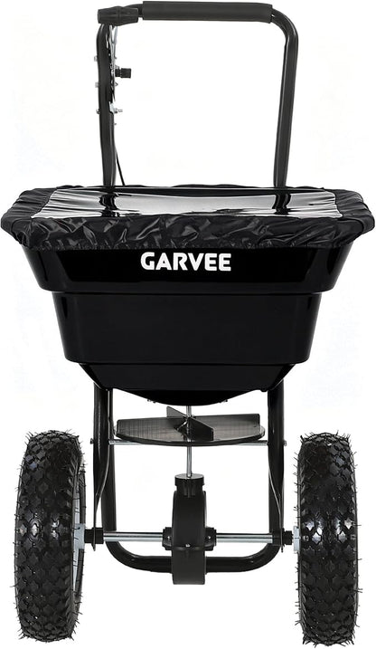 80 LBS Push Broadcast Spreader, 12FT Spreading Width, 13in All-Terrain Wheels, Adjustable Flow Control, Heavy Duty Walk Behind Lawn Spreader for Fertilizer, Grass Seed, Ice Melt, Salt