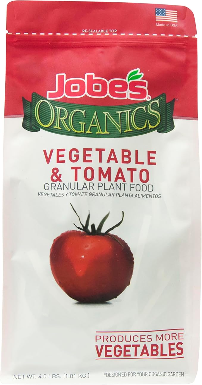 True Organic Blood Meal Granular Fertilizer 3 lbs + Jobe's Organics Granular Garden Fertilizer for Vegetable Gardens 4 lbs