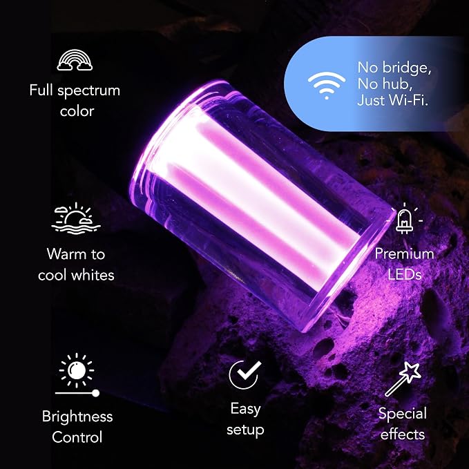 LIFX 24ft Smart Outdoor Extendable String Lights, Wi-Fi 2.4GHz, Color-Changing RGB + Tunable White, App & Voice Control (Alexa, Google, HomeKit), Dynamic Effects & Schedules, Patio & Garden Lighting