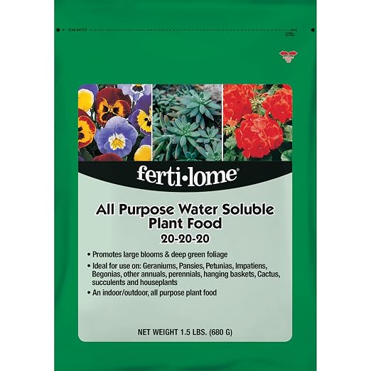 Fertilome (11721) All Purpose Water Soluble Plant Food 20-20-20 (1.5 lb.)