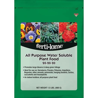 Fertilome (11721) All Purpose Water Soluble Plant Food 20-20-20 (1.5 lb.)