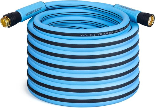 Garden Hose 5/8" 50FT Pro, Heavy Duty 450B.P Water Hose Lawn & Garden Watering Equipment 3/4" Solid Brass Fittings