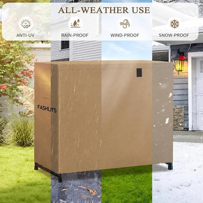 4ft Firewood Rack Cover, Waterproof Heavy Duty 600D Oxford | Storage Wood Rack Cover for Patio, Yard, Indoor and Outdoor Use(Cover Only, Rack Not Included)