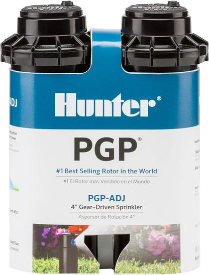 Hunter PGP-ADJ 3/4" Rotor Lawn Sprinkler Head, 22-52 ft, 4in Pop-Up, 2 Pack