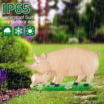 Decorative Garden Stakes with Pig Design,Ideal for Pig Lovers for Yard Art, Outside, Patio, Outdoor Decor, Garden Decorations, Lawn Ornaments