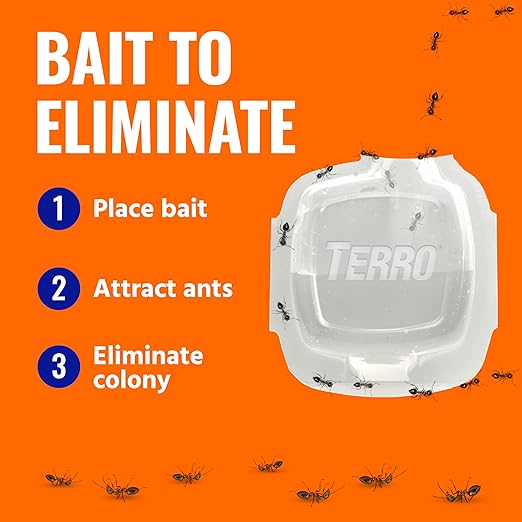 TERRO Multi-Surface Liquid Ant Baits, 4-Pack, Indoor Bait Stations for Home | Ant Trap for Discreet Baiting, Complete Colony Elimination, Discreet Ant Trap, Kills Common Household Ants, Ready-To-Use Bait