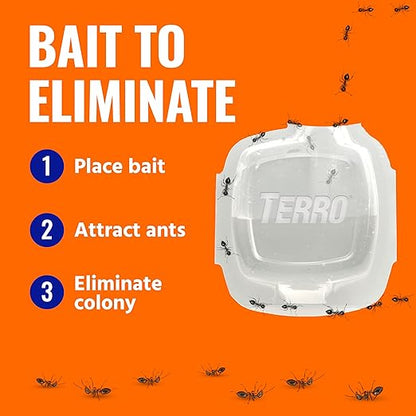 TERRO Multi-Surface Liquid Ant Baits, 4-Pack, Indoor Bait Stations for Home | Ant Trap for Discreet Baiting, Complete Colony Elimination, Discreet Ant Trap, Kills Common Household Ants, Ready-To-Use Bait