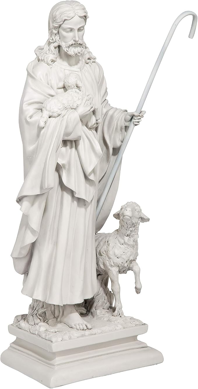 Design Toscano Jesus, The Good Shepherd Garden Statue: Large