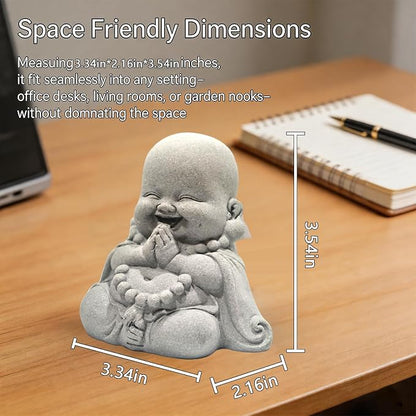 Buddha Statue,Zen Monk Praying Statue Sculptures Ornament for Garden,Outdoor,Wealth,Good Luck, Indoor,Mini Buddha Fish Tank Decoration (Prayer Buddha)