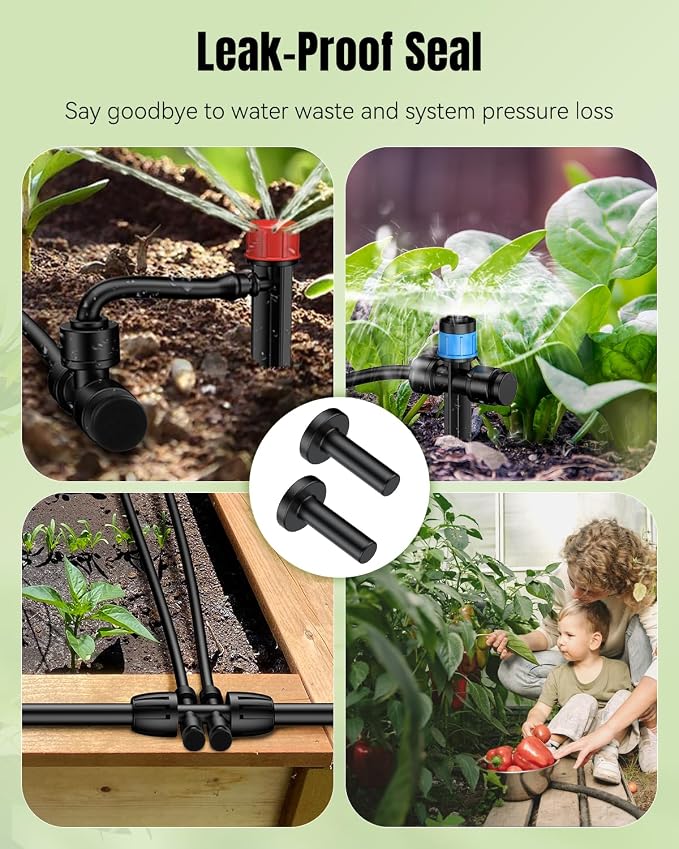 Pawfly 30 Pcs 1/4" Push-to-Connect Elbow Quick Connect Fittings, 90 Degree Drip Irrigation Elbow Connectors, Plastic Union Elbow Parts for 1/4 Inch Drip Irrigation Tubing, Garden Watering System