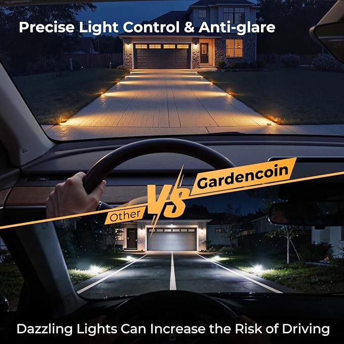Gardencoin Brass Well Lights Outdoor 12V LED Low Voltage Landscape In Ground Light Waterproof Up Lighting Fixture, Bronze Accent Lighting Fixture Without MR16 Bulb, 4 Pack
