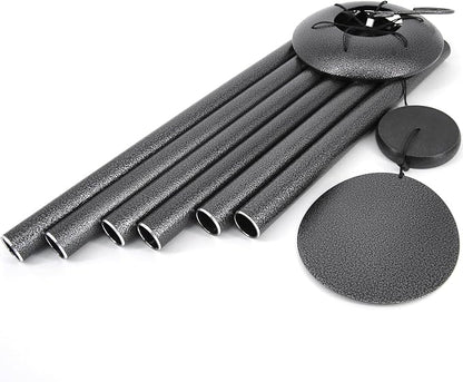 ASTARIN Wind Chimes Outdoor Deep Tone,45-Inch Memorial Wind Chimes Large with 6 Heavy Tubes,Unique Windchimes Outdoor for Garden Hanging Decor,Sympathy Gifts,Black Grey