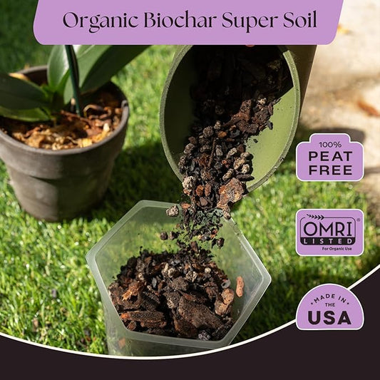 Rosy Soil Orchid Potting Mix, 4 Quarts | Peat-Free Orchid Soil for Repotting, Phalaenopsis, Cattleya, Dendrobium, Biochar & Mycorrhizae Blend for Indoor Gardening
