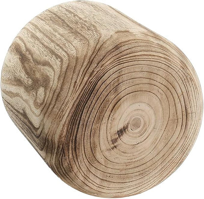 CYS EXCEL 11'' Burnt Finish Cylinder Planter Lightweight Natural Wood Cachepot for Indoor Plants, Succulents, Herbs, Home & Office Decor