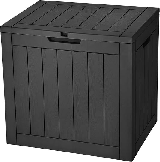 YITAHOME 30 Gallon Deck Box Outdoor Storage Box | Waterproof Resin Package Delivery and Storage Box with Lockable Lid for Patio Furniture Cushions, Pool Accessories, Garden