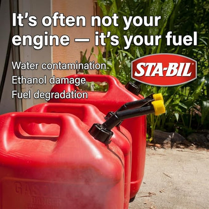STA-BIL Fast Fix Small Engine Treatment, 8 oz 12-Pack | Helps restore rough-running engines by cleaning carburetors and fuel injectors.