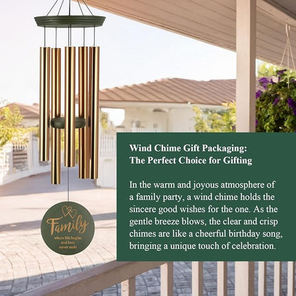 ASTARIN Wind Chimes for Outside, Large Outdoor Windchimes with Engraved Tree of Life, Premium Tuned Metal Chimes for Mother/Grandma, Home & Garden Decor with Soothing Tone