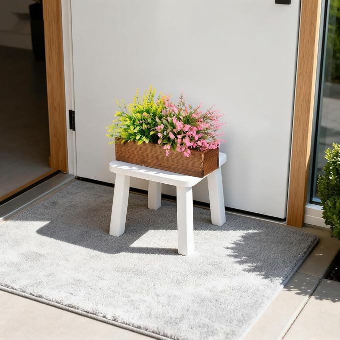 BESPORTBLE Rustic Wooden Rectangle Planter Box: Rectangular Succulents Plant Container for Outdoor & Indoor - Wood Window Box for Farmhouse Wedding Balconies Garden, 11.7 * 3.7 * 2.7inch