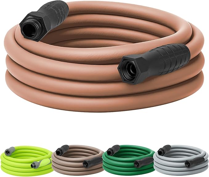 Flexzilla Colors SwivelGrip Garden Hose 5/8 in. x 25 ft., Lightweight All-Weather Water Hose, Durable and Flexible, Leak-Free Connections, Red Clay