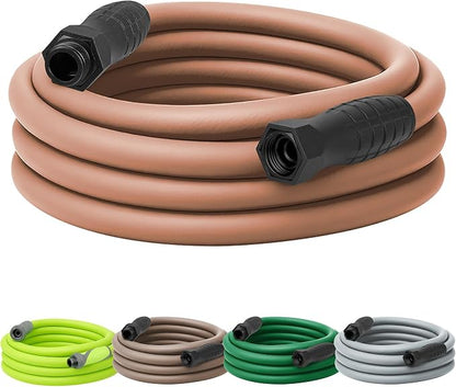 Flexzilla Colors SwivelGrip Garden Hose 5/8 in. x 25 ft., Lightweight All-Weather Water Hose, Durable and Flexible, Leak-Free Connections, Red Clay