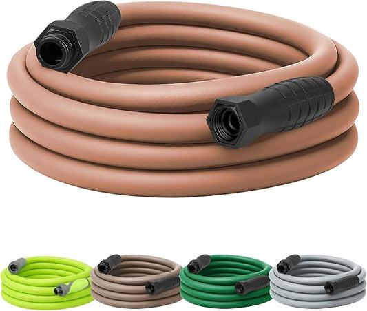 Flexzilla Colors SwivelGrip Garden Hose 5/8 in. x 25 ft., Lightweight All-Weather Water Hose, Durable and Flexible, Leak-Free Connections, Red Clay