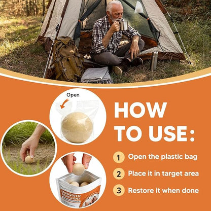 SCFKAOF Mosquito Repellent Outdoor Patio, Mosquito Deterrent for Yard, Indoor Mosquito Repellent Balls, Mosquito Repeller for Patio, Keep Mosquito Away, Covers 120 Sq. Ft, 60 Days Protection-5 Packs