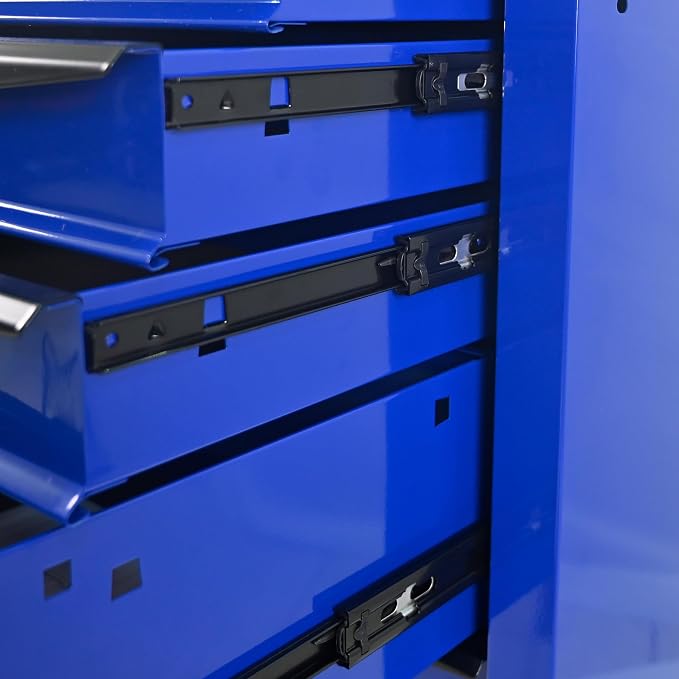 KEIKI 5 Drawers Tool Cart on Wheels,Multifunctional Rolling Tool Chest Tool Storage,Drawers Rolling Tool Trolley Organizer Tool Case for Garage, Warehouse, Workshop, Repair Shop (Blue)